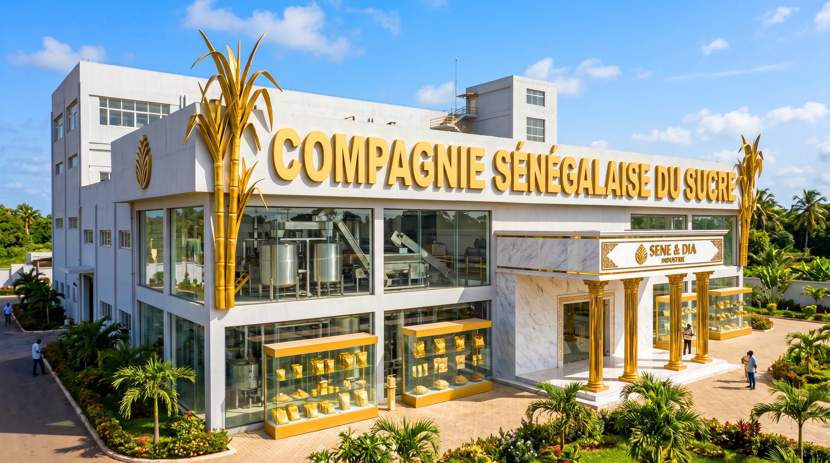 Champs de canne à sucre au Sénégal